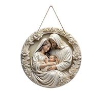 Ornamentos De La Escena De La Natividad - Winter Holiday Sign, The Birth of Jesus Decoration | Pared Interior, Ventana, Dormitorio, Sala De Estar O Decoración Navideña para La Puerta para El Ho