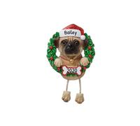 Ornamentos de Navidad para perros personalizados 2024 - adorno de navidad de corona de perros para amantes de los perros del primer adorno de navidad
