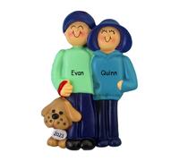 Ornamentos de parejas personalizadas 2024 - pareja con adornos navideos de perros regalos para parejas para Navidad nuestro primer adorno de Navidad