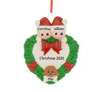 Ornamentos de parejas personalizadas 2024 - pareja con perro adorno de navidad regalos para parejas para Navidad nuestro primer adorno de Navidad jun