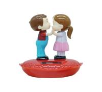 Ornamentos Del Tablero De Automóviles - Decoración Con Energía Solar | Lindas Decoraciones Accesorios Para Vehículos, Figuras Coleccionables Ornamento De Pareja De Besos Para Camión De Sedán Automátic