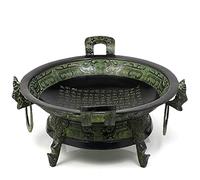 Ornamentos Vintage de Bronce Incienso de Incienso Tesoro Cuenco Chino Feng Shui prevenir Malvada decoración de la casa auspicios