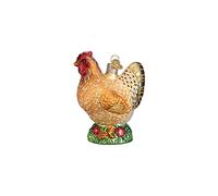 Ornaments: Farm Animals Glass Blown Ornaments for Christmas Tree,Spring Chicken