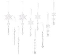 Ornaments for Christmas Tree, Clear Acrylic Holiday Pendant for Christmas, 2D Acrylic Holiday Pendant, Tree for Windowsill Bedroom Balconies Doorways Wall Garden Yard Path