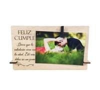 Ornandi® | Marco de Fotos con Frase: Rotulador Permanente de REGALO | Regalo Pareja | Regalo Mujer y Hombre | Regalo San Valentin | Portafotos con Pinza | Fotos Polaroid Instax (Cumpleaños - ES)