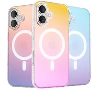 ORNARTO Funda Magnética para iPhone 16 Cambiante Atardecer | Compatible con MagSafe,Protección de Cámara,Magnética Carcasa Translúcida Mate Trasera,Iridiscente Fluorescente y Colorida
