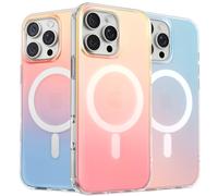 ORNARTO Funda Magnética para iPhone 16 Pro MAX Cambiante Atardecer | Compatible con MagSafe,Protección de Cámara,Magnética Carcasa Translúcida Mate Trasera,Iridiscente Fluorescente y Colorida