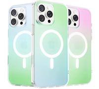 ORNARTO Funda Magnética para iPhone 16 Pro MAX Cambiante Aurora | Compatible con MagSafe,Protección de Cámara,Magnética Carcasa Translúcida Mate Trasera,Iridiscente Fluorescente y Colorida
