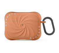 ORNARTO VORTUXE Funda para AirPods Pro 3 - Protección contra Caídas MIL-STD 2X, Funda de Silicona Líquida Premium, con Mosquetón, Estuche Elegante para AirPods Pro 3ª Generación, Naranja Claro
