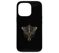 Ornate Boho Butterfly Blue Fantasy Magical Graphic Carcasa para iPhone 13 Pro