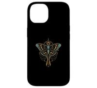Ornate Boho Butterfly Blue Fantasy Magical Graphic Carcasa para iPhone 14