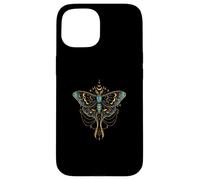 Ornate Boho Butterfly Blue Fantasy Magical Graphic Carcasa para iPhone 15