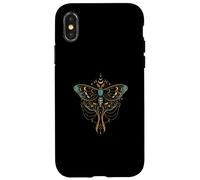 Ornate Boho Butterfly Blue Fantasy Magical Graphic Carcasa para iPhone X/XS