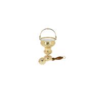 Ornate Brass Holy Water Pot with Sprinkler Set
