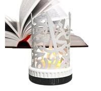 Ornate Cutout Lantern, Vintage Metal Tea Holder, 5.1 Inches Stand with Floral Pattern, Black Iron Candle Vessel, Decorative Centerpiece with Gothic Style, Tabletop Ornament for Shelf and Party