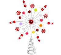 Ornativity Decoración de árbol de Copo de Nieve de Caramelo, Gotas de Goma de mascar de bastón de Caramelo de Menta, Copos de Nieve, Copos de Nieve, decoración de Navidad, decoración navideña de 10