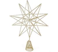 Ornativity Decoración para árbol de Estrella con Purpurina, Adorno de Estrella de Alambre de Metal Brillante para Navidad