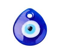 Ornazy 10 colgantes de ojo malvado azul hechos a mano con forma de lágrima de ojo de la suerte para hacer joyas, pulseras, collares, aretes, manualidades, Metal no precioso