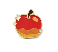 Ornazy 20 broches de comida de manzana roja para regreso a clases, esmalte de frutas para mochila, ropa, graduación, joyería de regalo