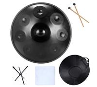 ORNBDDM Instrumento de Tambor Handpan de 9/10/12 Notas, D Menor 12 Notas Tambor de Mano de Acero de 22 ", Handpan con Soporte, para un Rendimiento Profesional Acier Tambour de Pan 9Notes C