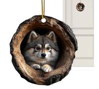 Ornement Acrylique 2D - Sapin De Noël Pendentifs Acryliques Plats Arbre De Noël | Ornements Mignons Animaux Avec, Sangle Ajustable Pour Porte Café Salon Restaurante Rebord De Restaurante Balconi