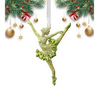 Ornement Flocon de Neige - Pendentif Festif Sécurisé Avec Paillettes Vertes, Décoration Ornementale Élégante | Décoration Arbre Noël, Fenêtre Table Salon Maison Vacances Fête