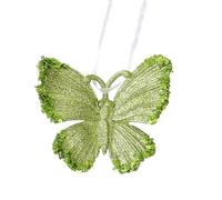 Ornement Flocon de Neige - Pendentif Festif Sécurisé Avec Paillettes Vertes, Décoration Ornementale Élégante | Décoration Arbre Noël, Fenêtre Table Salon Maison Vacances Fête