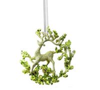 Ornement Flocon de Neige - Pendentif Festif Sécurisé Avec Paillettes Vertes, Décoration Ornementale Élégante | Décoration Arbre Noël, Fenêtre Table Salon Maison Vacances Fête