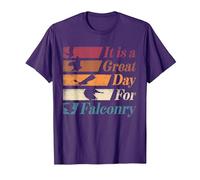 Ornitología Cetrero Es un Gran día para la cetrería Camiseta, Hombre, Morado, XL