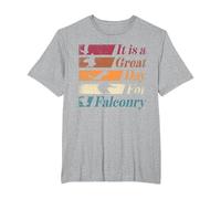 Ornitología Cetrero Es un Gran día para la cetrería Camiseta, Hombre Tallas Grandes, Gris Jaspeado, 2X Alto