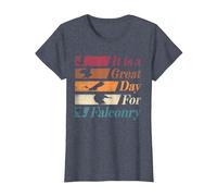 Ornitología Cetrero Es un Gran día para la cetrería Camiseta, Mujer, Azul Jaspeado, 3XL