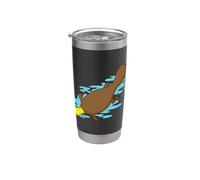 Ornitorrinco australiano en agua de un bosque Vaso térmico de acero inoxidable de doble pared
