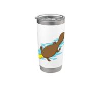 Ornitorrinco australiano en agua de un bosque Vaso térmico de acero inoxidable de doble pared