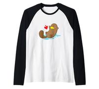 Ornitorrinco Enamorado Camiseta Manga Raglan