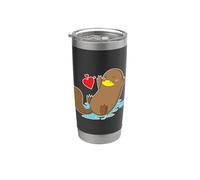 Ornitorrinco enamorado Vaso térmico de acero inoxidable de doble pared