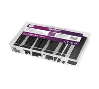 ORNO AE-13141/B Juego de 100 Tubos Termorretráctiles Negro