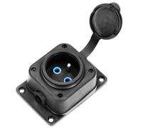 ORNO AE-13164 - Regleta Impermeable para Exterior, Resistente a la Humedad y a los Golpes, Separador, Impermeable, Distribuidor IP44, 16 A, 230 V, CA, Goma ignífuga (1 Enchufe)