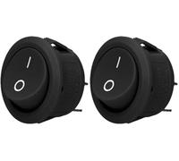 ORNO AE-13180 Interruptor Electronica Botón Redondo 230V (Negro) (Paquete de 2)