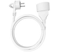 ORNO AE-13195 - Cable alargador con enchufe individual y un enchufe plano de PVC H03VV-F 2 x 0,75 mm², 230 V AC (5 m)