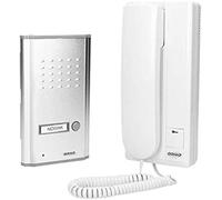 ORNO Fossa Intercomunicador Unifamiliar 4 Hilos - Interfonos para Casa - Telefonillo con Cable con Enchufe - El -Panel Externo está Empotrado