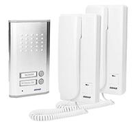 ORNO FOSSA MULTI Intercomunicador Empotrado para 2 Familias 4 Hilos (con Posibilidad de Comprar por Separado la Cubierta Protectora OR-DOM-RL-901DN/G para Montaje en Superficie)