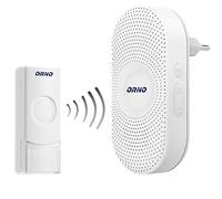 Orno Longa AC Timbre Inalámbrico Exterior Resistente al Agua Sin Batería con Control de Volumen y Alcance de 300 m, 36 Tonos