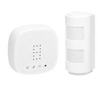 ORNO MA-716 Sensor de Movimiento Inalámbrico con Alarma Alcance 120m IP44 Impermeable 1 Sensor de Movimiento Incluido (Receptor y Sensor)