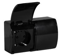 ORNO OE-7106(GS)/B Enchufe Superficie 2x2P+Z Schuko IP44