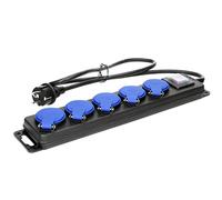 ORNO OR-AE-13159(GS)/5M Enchufe Exterior para Taller al Aire Libre IP44 de 5 vías con 5m de Cable (5m)