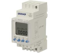 Orno Interruptor horario astronómico PRE-450 52 prog. 1 salida relé 16A/230V 2 mod. TH-35mm Blanco