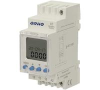 ORNO PRE-451 Interruptor Horario Astronómico 100 Programas 2 Salidas de Relé máx.16A/230V 2 Módulos de Anchura DIN TH-35mm Blanco