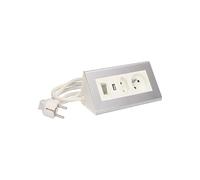 Orno - Regleta múltiple con enchufe tipo E, toma tipo C, USB e interruptor.