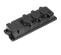 ORNO Taller Enchufe Exterior Estanco 3 Enchufes Schuko IP44 230V 16A Resistente a Los Impactos, No Combustible