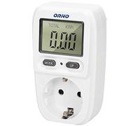 Orno WAT-419(GS) Medidor De Consumo Electrico para enchufe Contador de costes energéticos con pantalla LCD,| Potencia máxima 3680W, Contador de energía